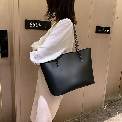 Luxus Design PU Leder Schultertaschen Für Damen Kette Große Kapazität Handtaschen Reise Handtasche Weiblich Große Tote Bags Bolso