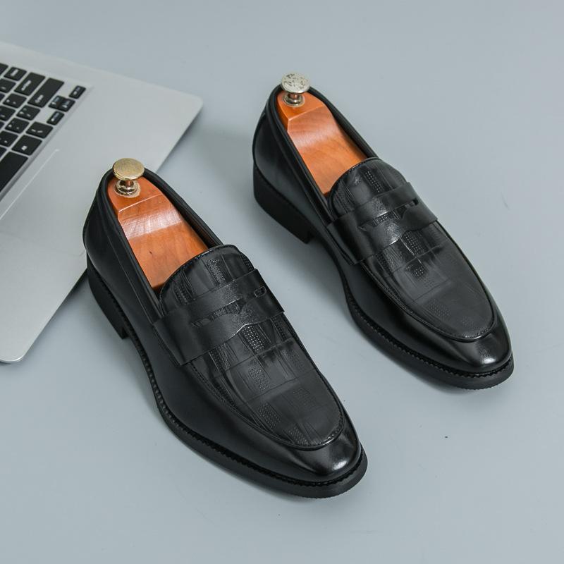 Men's Shoes Large Size New Casual Leather Shoes Fashionable Men's Foot Loafers Trendy Business British Style Leather Shoes