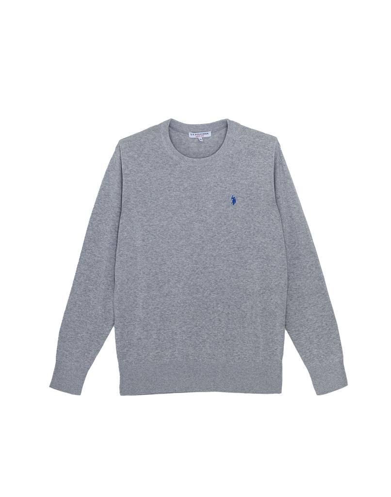 USPOLOASSN Spring Plain Round Knit_Melange Grey