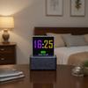 Holographic Desktop Smart Weather Station Digital Clock With GIF Animations Album Crystal Cube Photo Display