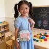 Child Cartoon Nylon Small Handbag With Splicing Design For Kindergarten Girls