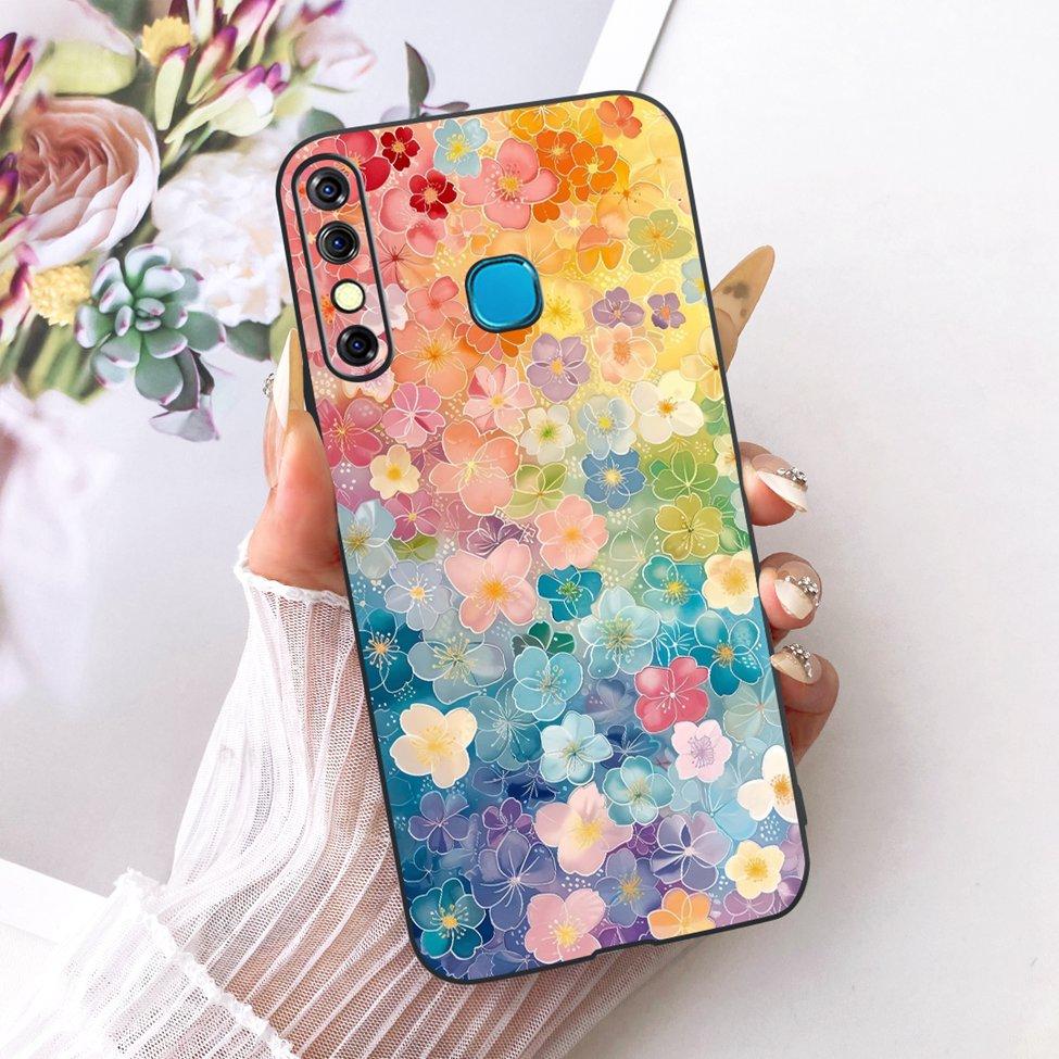 Phone Case For Infinix Hot 8 Cover Cute Cat Luxury Fashion Funny Painted Casing For Infinix X650C X650B X650D