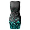Fashion Women's Summer Round Neck Casual Fashion Printed Pullover Sleeveless Dress