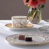 NARUMI Rondo Cup and Saucer Gold and Elegant and Perfect for Tea and Perfect as a Wedding Gift Product Set, 270cc, Platinum, Stylish, Coffee, Gift,