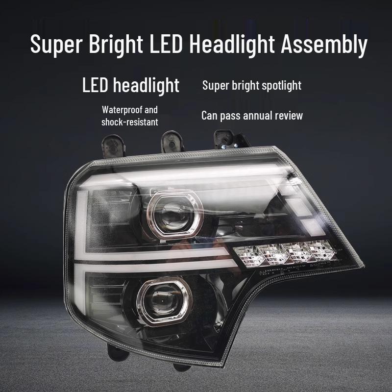 Super Bright LED Headlight Assembly for Sinotruk Howo T7H - Modified A7/T5G/TX/T6G Bi-Xenon