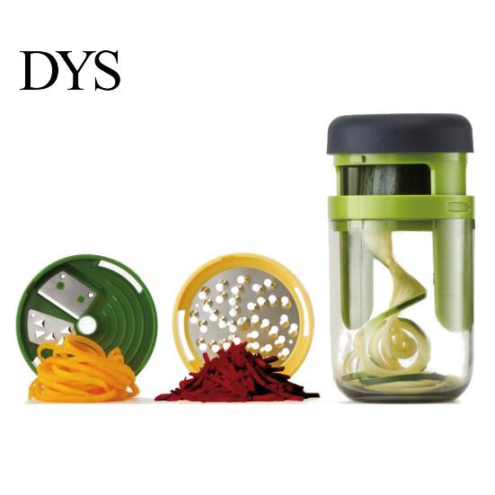 Home Handheld 3 In 1 Carrot Cucumber Spiral Grater Cutter Vegetable Fruit Slicer