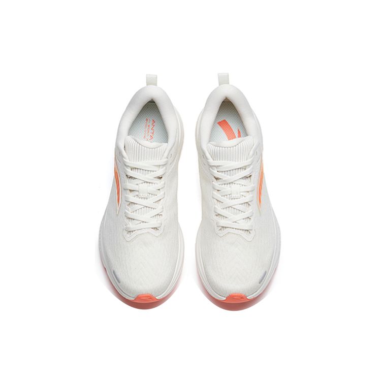 Anta Road 99 Sports Wear Resistant Low Top Running Shoes Women sneaker Ivory-White 122255599S-2