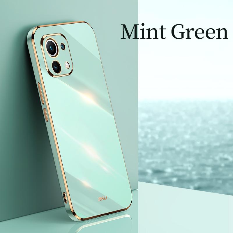 Plating Frame Phone Case On For Xiaomi Mi 11 Lite 5g NE Xiaomi11 4g 11lite 11i Mi11 I Luxury Soft Silicone Back Cover