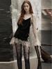 2025 Lace Patchwork Flare Sleeve Short Dress for Women