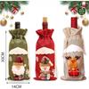Christmas Wine Bottle Bag - Designed for Santa Claus, Reindeer, Snowman, Reusable for Christmas, Weddings, Birthdays, and Holiday Parties