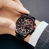 Top Luxury With Box MINI FOCUS Brand Men's Watch Luminous Waterproof Men's Quartz Watch 0218G