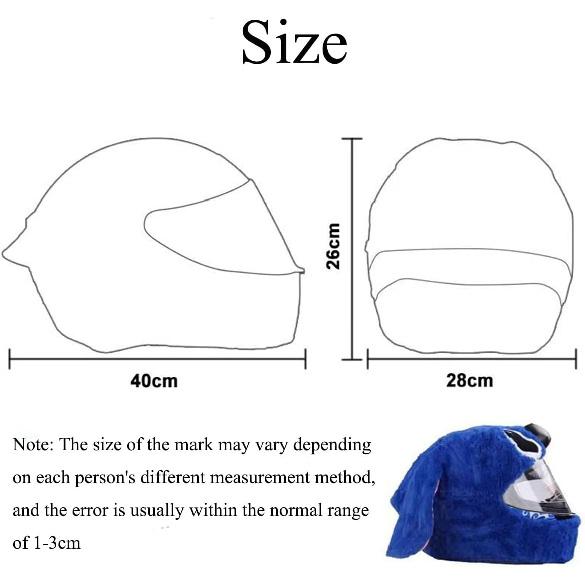 Rabbit Ear Cute Full Face Motorcycle Helmet Cover Cartoon Plush Fluffy Funny Protection Decoration Cap for Fun Ride and Gift