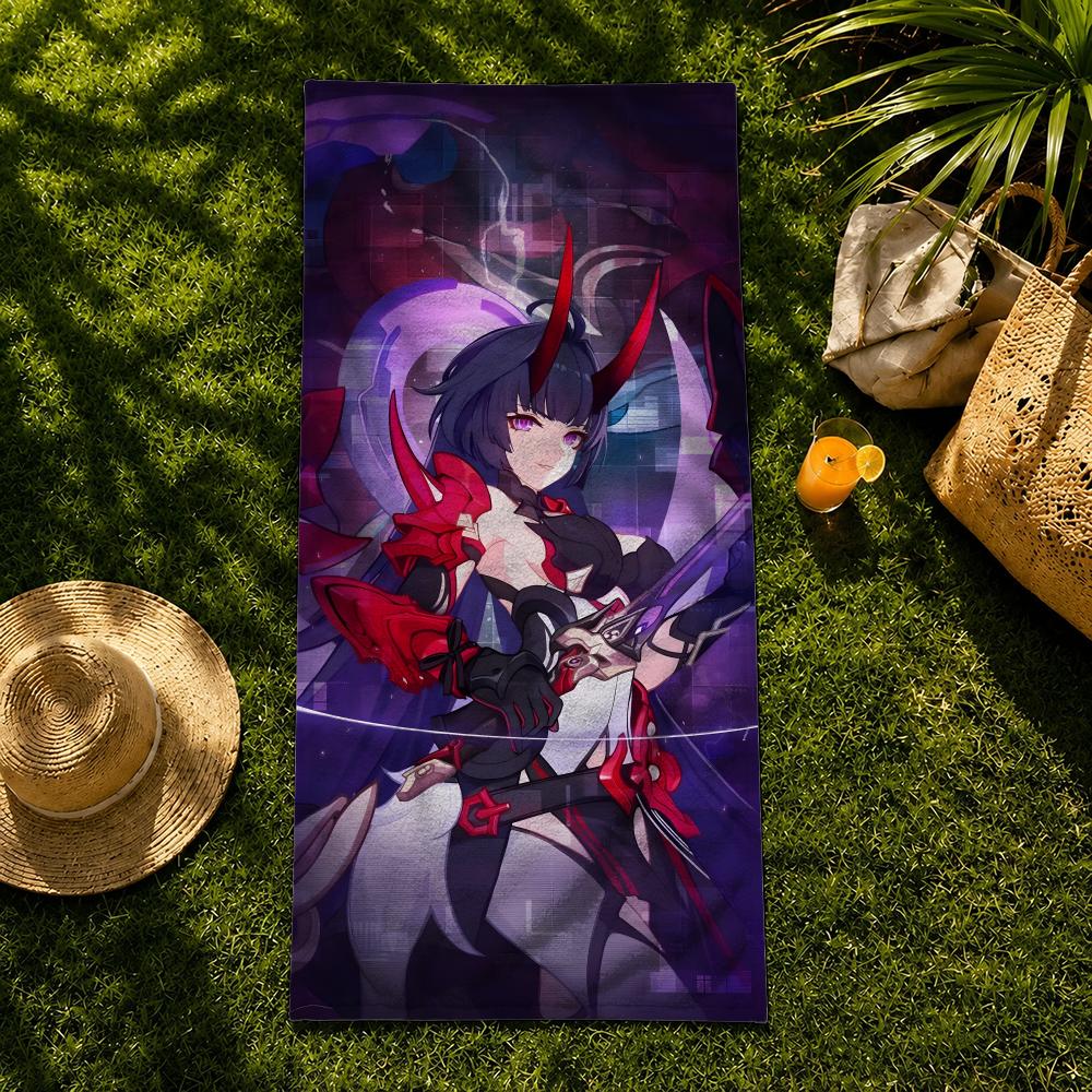 Game Character R-Raidens Mei Towel Towel beach towel, quick drying absorbent bath towel for Swim,Gym,Camping,Outdoor hot