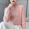 Women's Autumn Winter Turtleneck Base Layer Knitted Top Fashionable Elegant Loose Warm Sweater