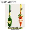 Cute Carrot Broccoli Vegetable Bag Pendant Handmade Knitted Keychain Doll Small Pendant Creative Gift
