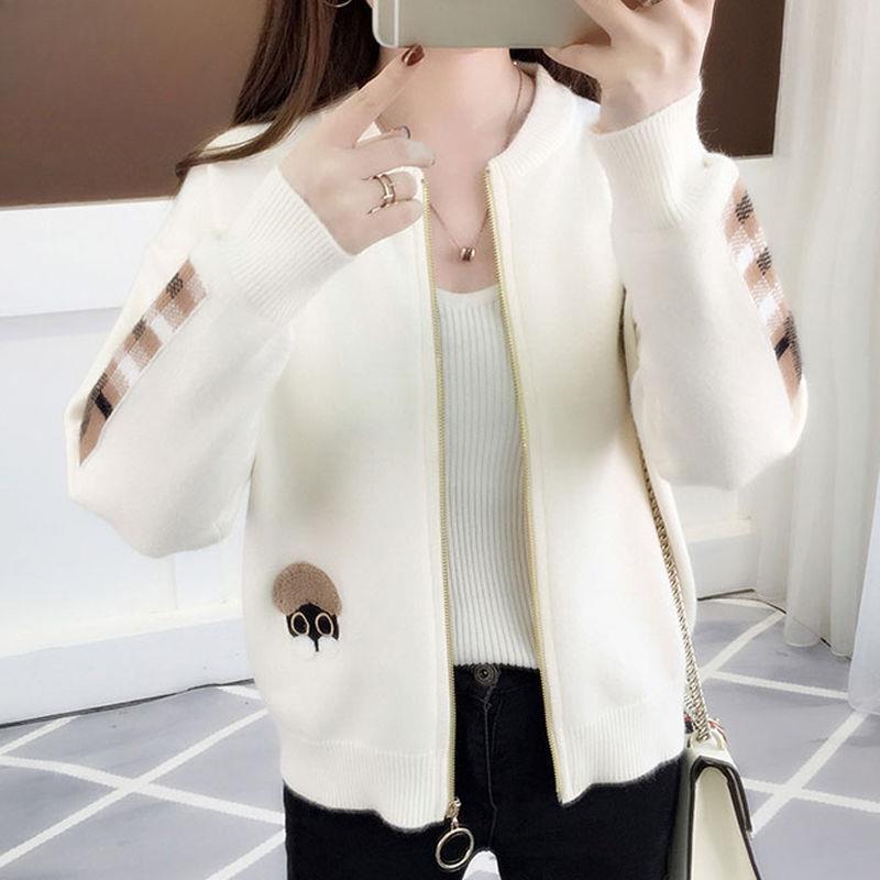 Trendy jakke i koreansk stil med løs passform og som passer til alt for kvinner med lange ermer