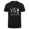 Barbier Lustiges T-Shirt Unisex Kurzarm Rundhals Baumwolle Harajuku Lässig Friseur Waffe T-Shirt Schere Kleidung Sommer Oberteile T-Shirt