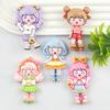 Cartoon DIY Resin Accessories: Skirt Girl Handmade Cream Glue for Hair Clips, Phone Cases, Keychains, and Crocs Buckles.