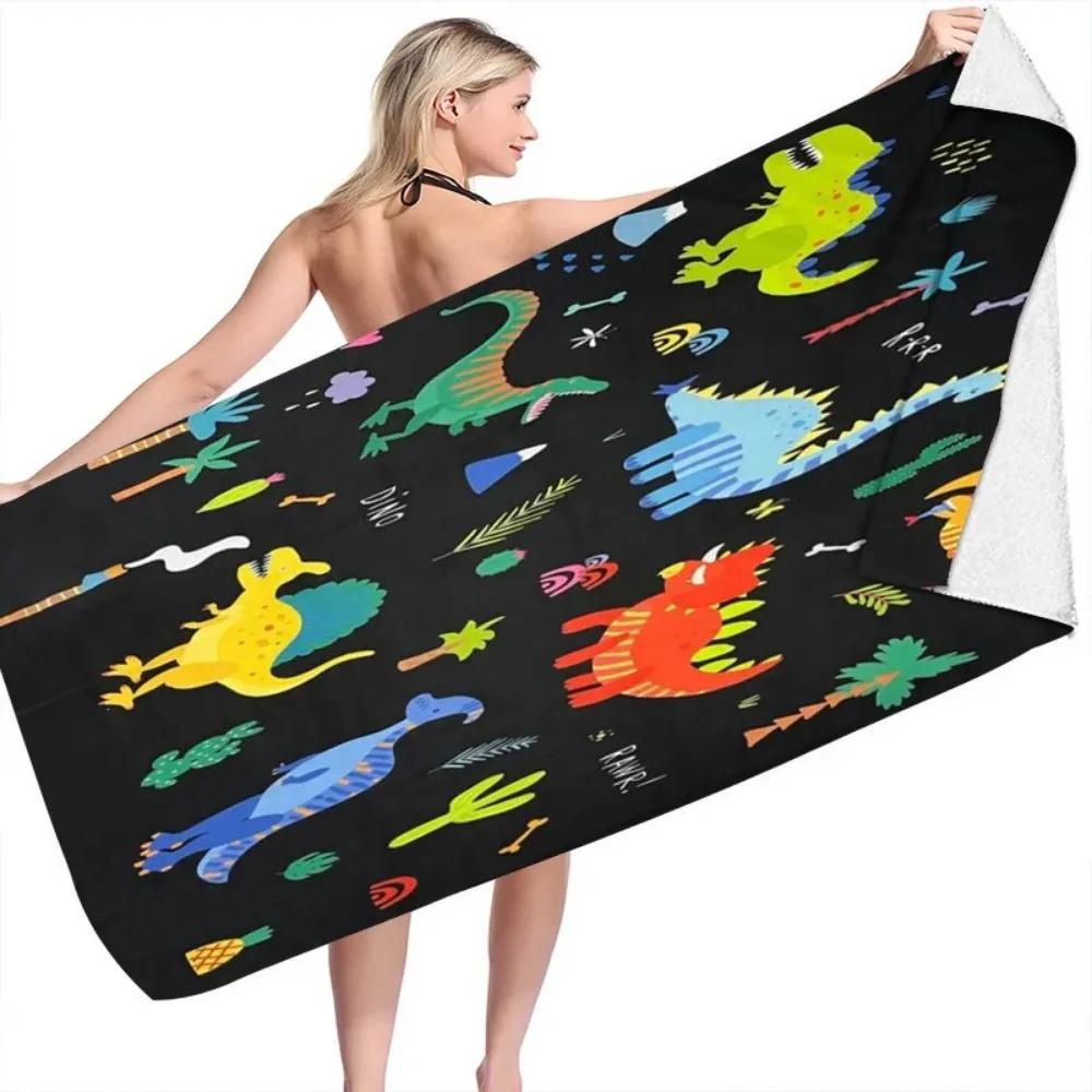 Dinosaur Series  Beach Towel Microfiber Bath Towels Yoga Mat Sport Swimming Towels Absorbent Bath Towel For Girl Kids Gifts