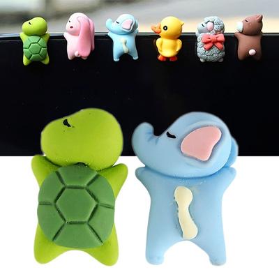 Car Ornaments  Mini Sleeping Cute Animals Resin Bear Rabbit Sheep Turtle Resin Decoration Car Motorcycle Bike Decor Ornament