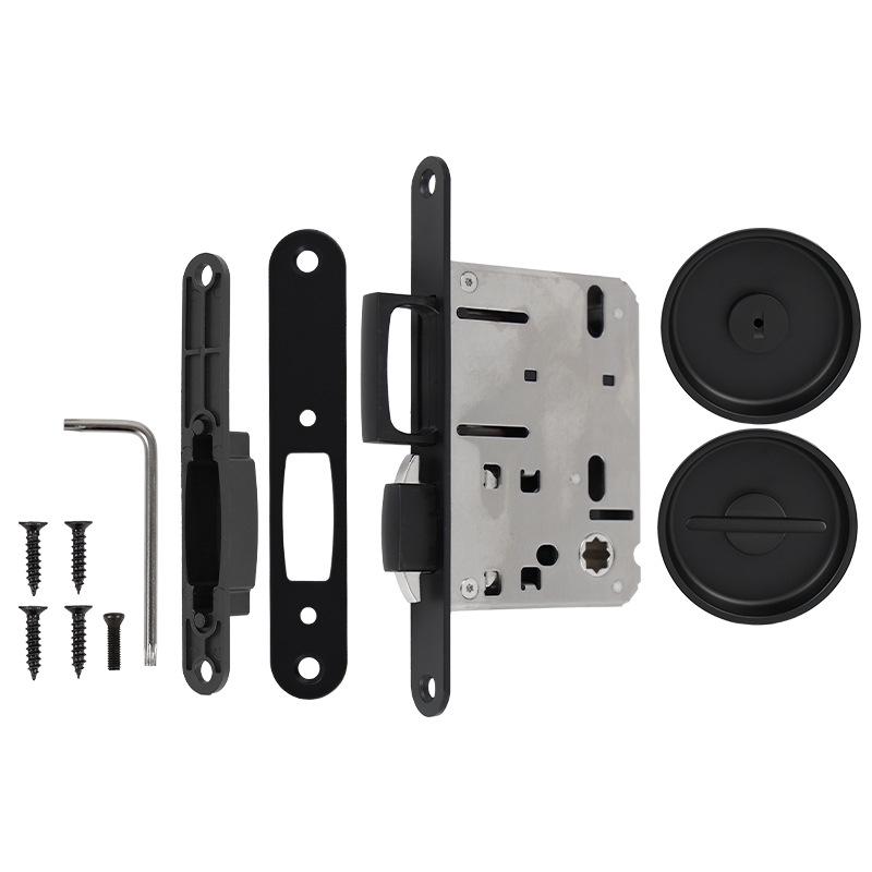 Concealed Privacy Pocket Door Lock with Knob for Sliding Doors