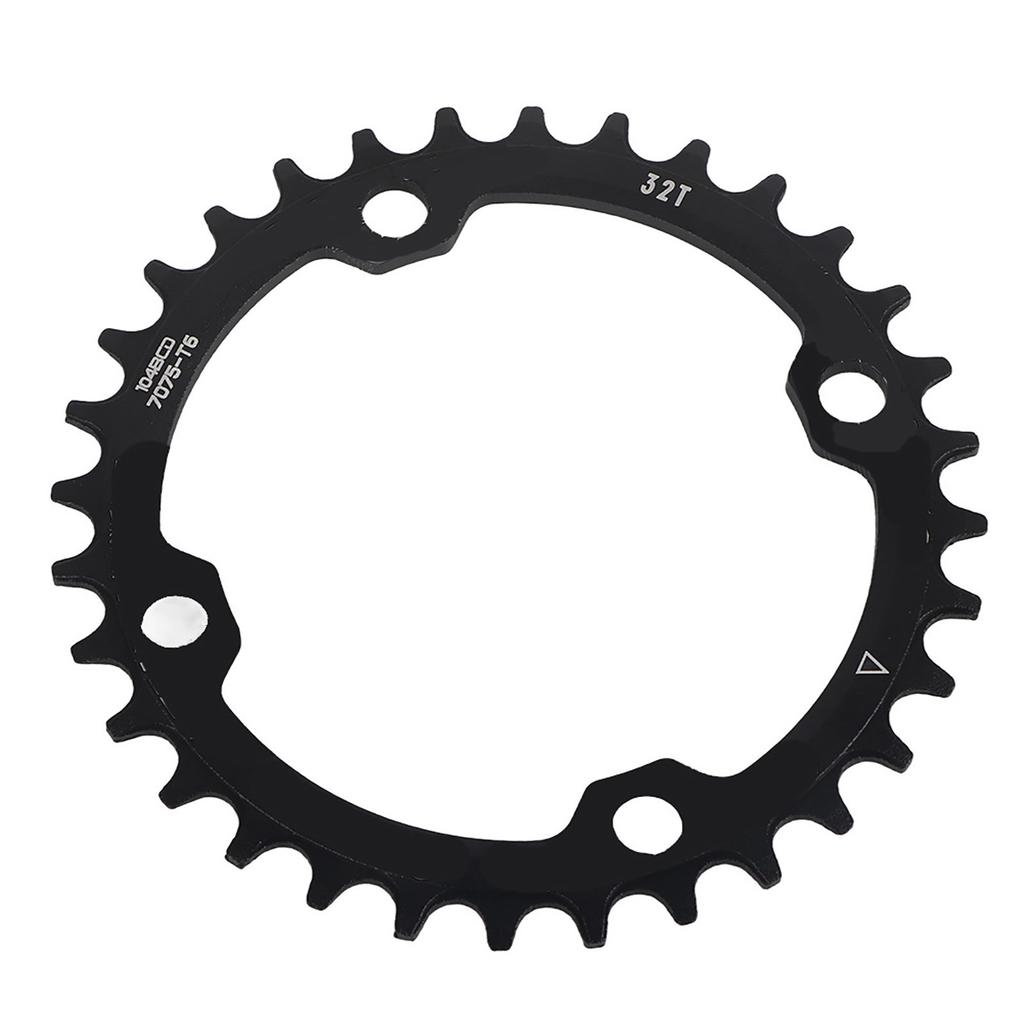 32Celsius34Celsius36Celsius38T BCD 104 Mountain Bike Steel Single Crank Chain   Repair Parts (Black 32T)