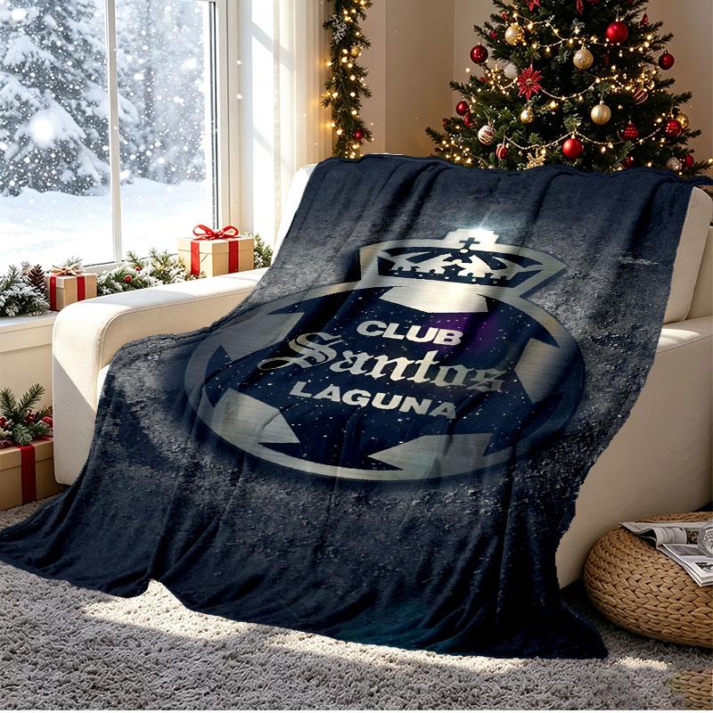 Club Santos Laguna Pattern Blanket for Home Decoration, Bed, Sofa, Car Travel, Camping, Suitable for All Seasons, Birthday Christmas Gift