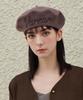 Bajal Cursive Logo Wool Beret Cocoa