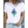 Graphic T-Shirt Ladies Print T Shirt Short Sleeve Clothes Wounisex Animal Cartoon Style Cute Clothing Fashion Basic Tee Top