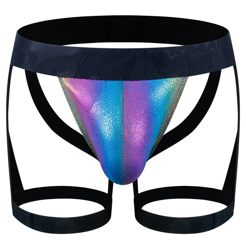 Jockstraps JOCKMAIL Sexy Leg Strap Imitation Leather Material Low Waist Fashion Club Party Men's Underwear