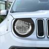Black Headlight Cover Accessories Bezels Trim for 2015 2016 17 18 Jeep Renegade