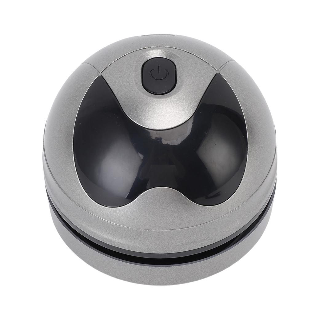 Desktop Vacuum Cleaner Grey Powerful Compact USB Rechargeable Low Noise Table Dust Crumb Sweeper for Pet Hairs Debris