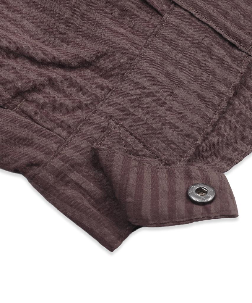 GLACK Gzp005 Cosmic Flower Seersucker Pants (Brown)