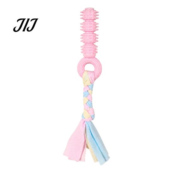 Braided Cotton Rope Dog Toys Spiky Chew Toy with Rope, Pet Molar Stick Toy, Interactive Puppy Teething Relief for Small Medium Dogs Teeth Cleaning