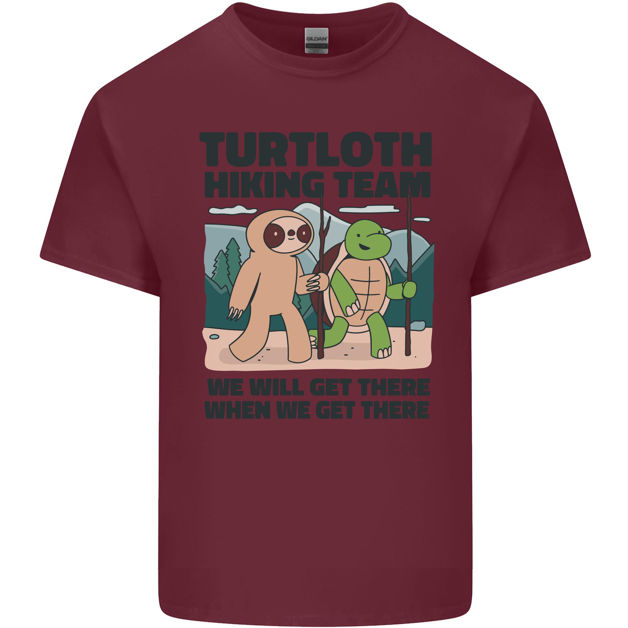 Turtloth Hiking Team Hiking Turtle Sloth Unisexs Light Cotton TShirt S