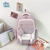 Trendy Color-Block Backpack: Lightweight, Large-Capacity Schoolbag for Female Students
