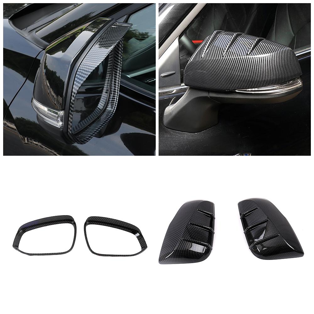 For Toyota Highlander XU70 2024 Exterior Part Modify Side Mirror Cover Rearview Rain Eyebrow Shield Sun Visor Shade Trim Sticker