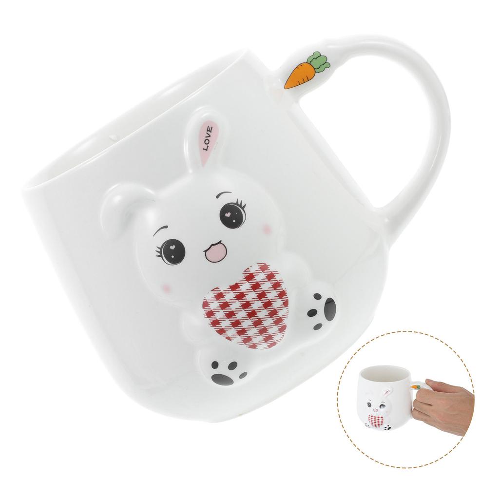 Ceramic Water Cup Animal Mug Hare The Office Gifts with Handle Cute Mugs Coffee Funny