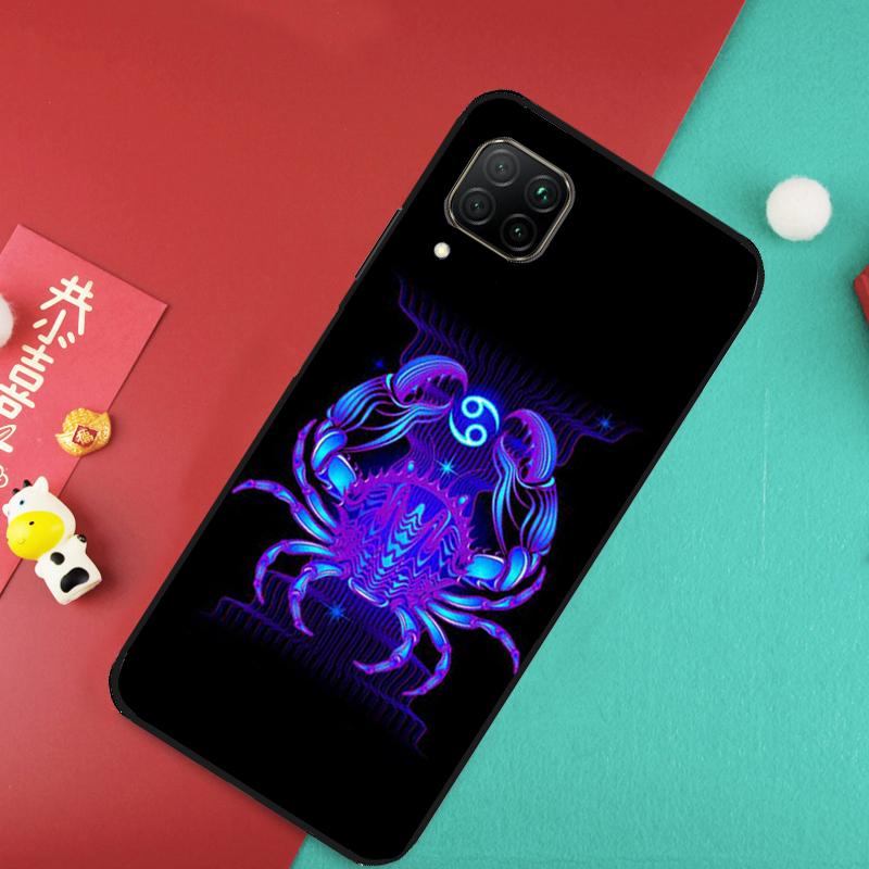 Neon Zodiac Signs For Huawei Nova Y73 Y70 Y72 Y60 Y90 Y61 Y91 8i 7i 11i 12i 12s 9 10 SE P20 P30 P40 Lite Case