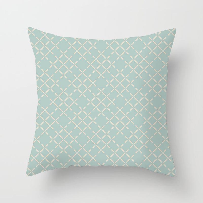 Neuer Karomuster Geometrischer Kissenbezug Haus Sofa Kissenbezug