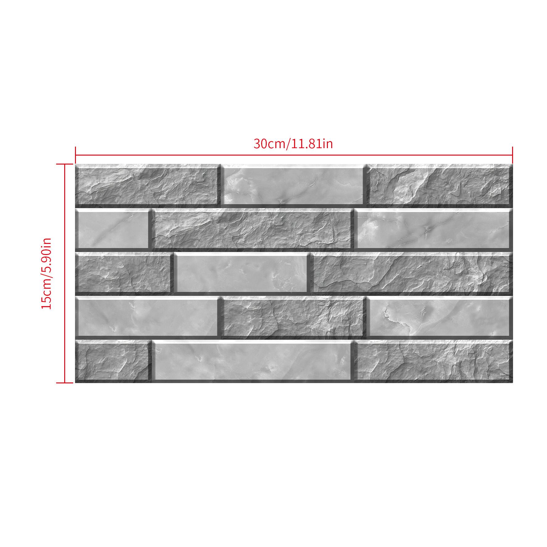 

5/10 шт. винтажные наклейки с имитацией камня, мраморной плитки, кухонный шкаф, ванная комната, домашний декор, самоклеящиеся хрустальные твердые пленки, художественные наклейки на стены 15cm*30cm*10Pcs