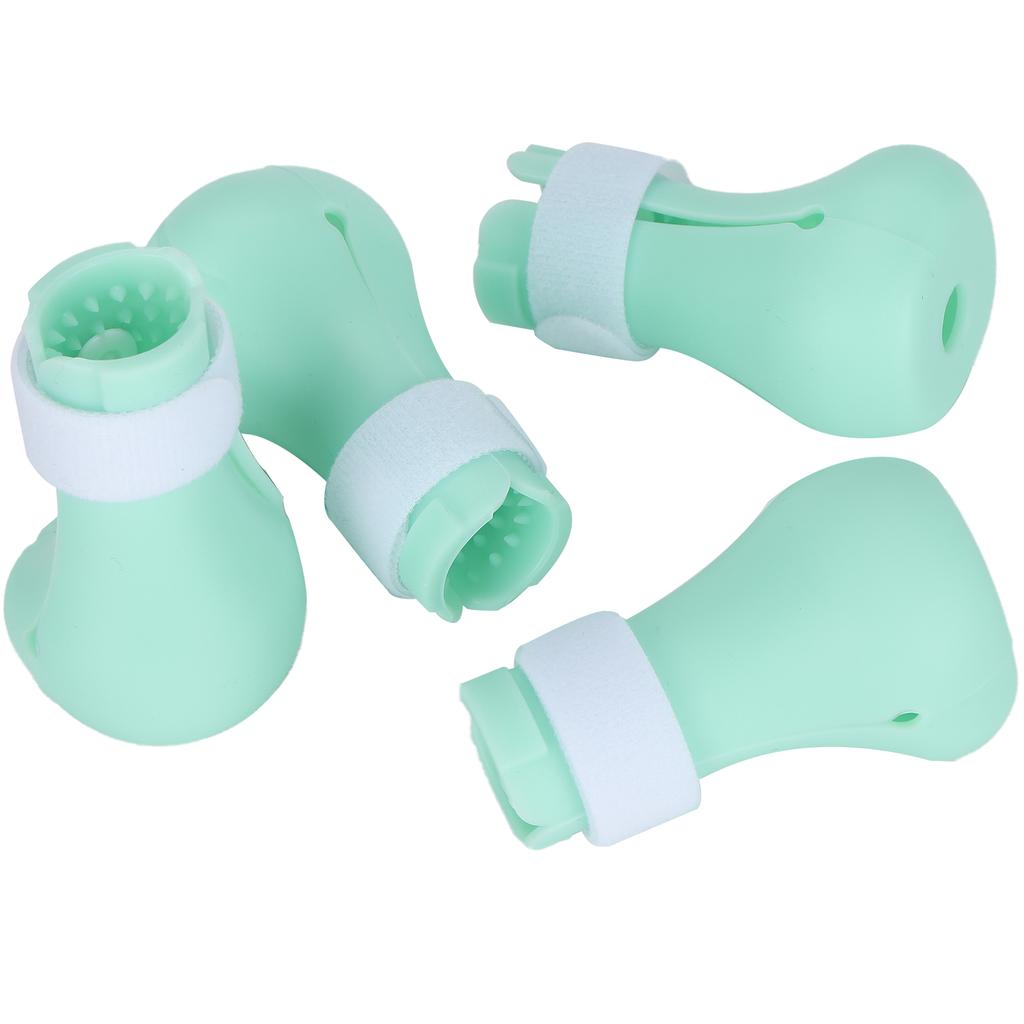 4pcs AntiScratch Cat Foot Covers   Silicone Pet AntiOff Claw Shoes Boots Cover(Mint Green )