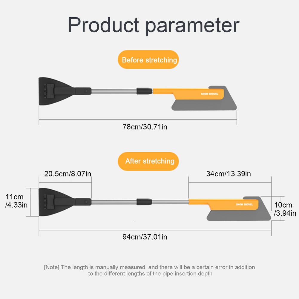 Ice Scraper Snow Shovel Ice Scraper Car Cleaning Tool Extendable Auto Windshield Snow Shovel For Cars Truck Windshield Windows