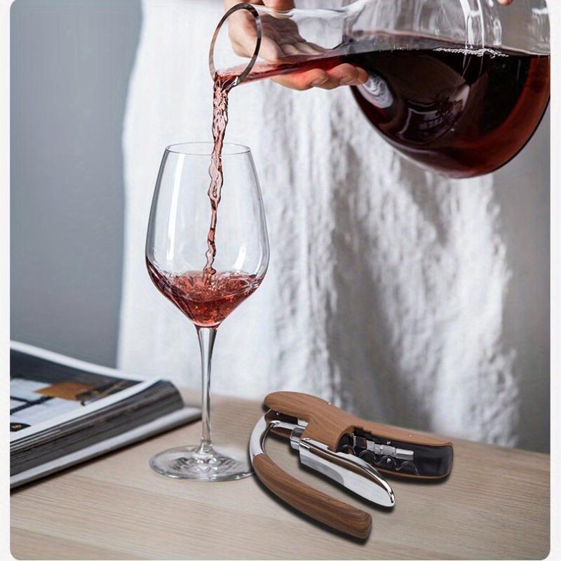 Ergonomic Zinc Wine Bottle Opener with Wooden Handle - Effortless Smooth Opening for Women, Small Hands, Manual Non Electric Corkscrew