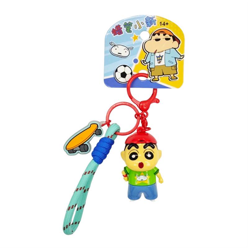 Crayon Shin-chan 3D Keychain with Woven Rope - Trendy Bag Accessory & Cute Gift