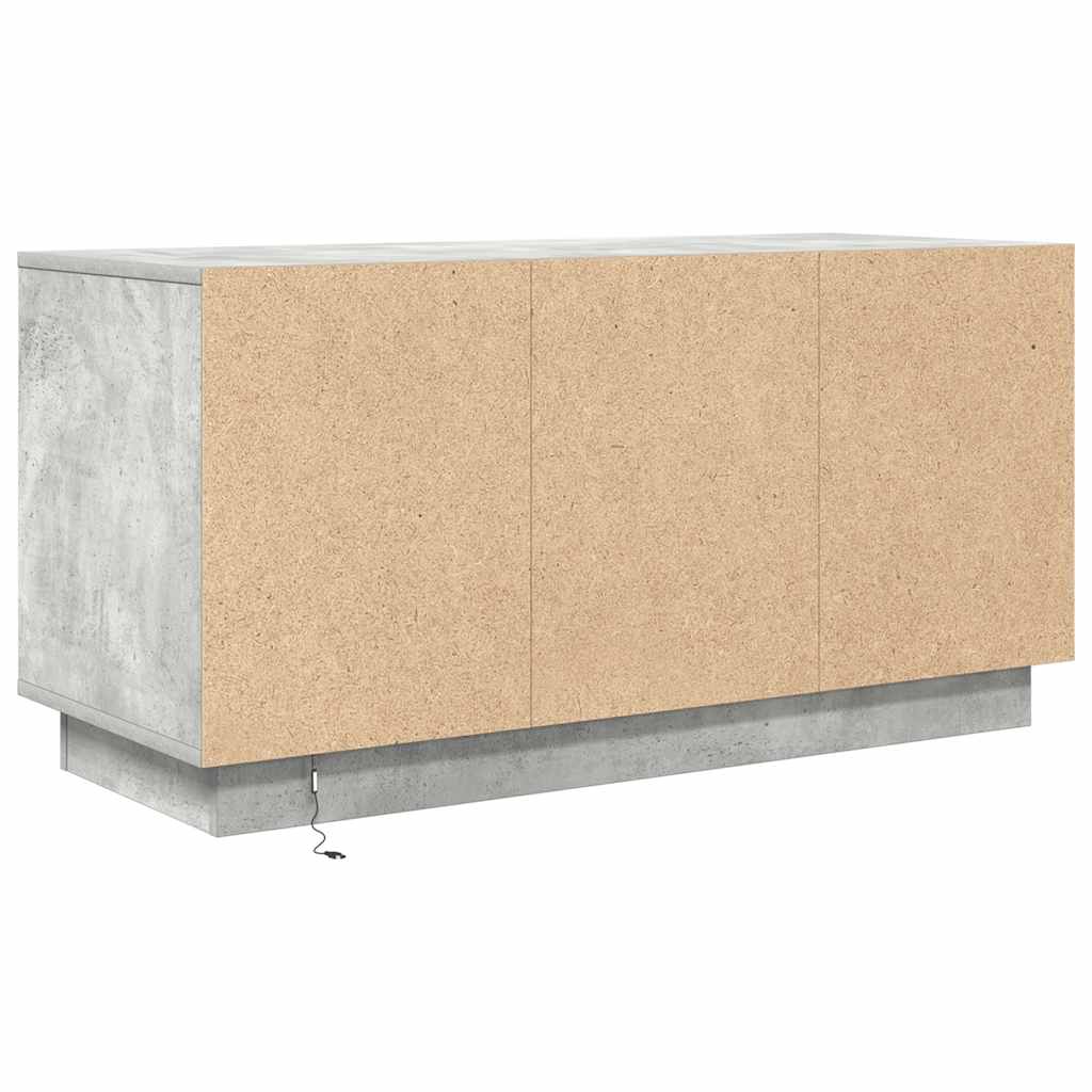 TV Cabinet with LED Lights Concrete Grey 100 x 41 x 50 cm