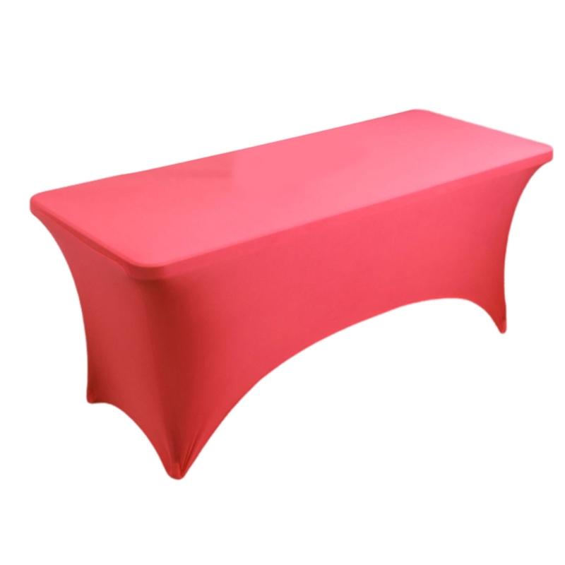 Height Stretch Rectangular Tablecloth Cocktail Table Cover Spandex Table Cloth X3UC