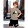 2-teiliges Set für Kinder Sommer Freizeit Sport Kurzarm T-Shirt und Shorts für Jungen und Mädchen Bequemes Rundhals-T-Shirt Lockere kurze Hose