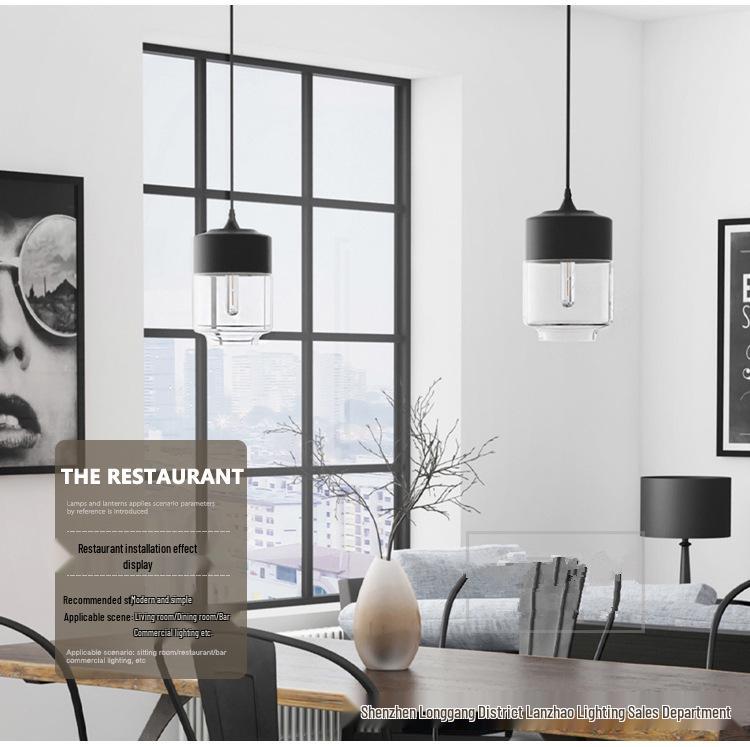 Modern Minimalist Nordic Pendant Light - Glass Lamp for Restaurant, Bar, Living Room, Bedroom, or Store