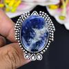 Sodalite Gemstone Handmade 925 Sterling Silver Jewelry Ring Size 7.5 KG-1704